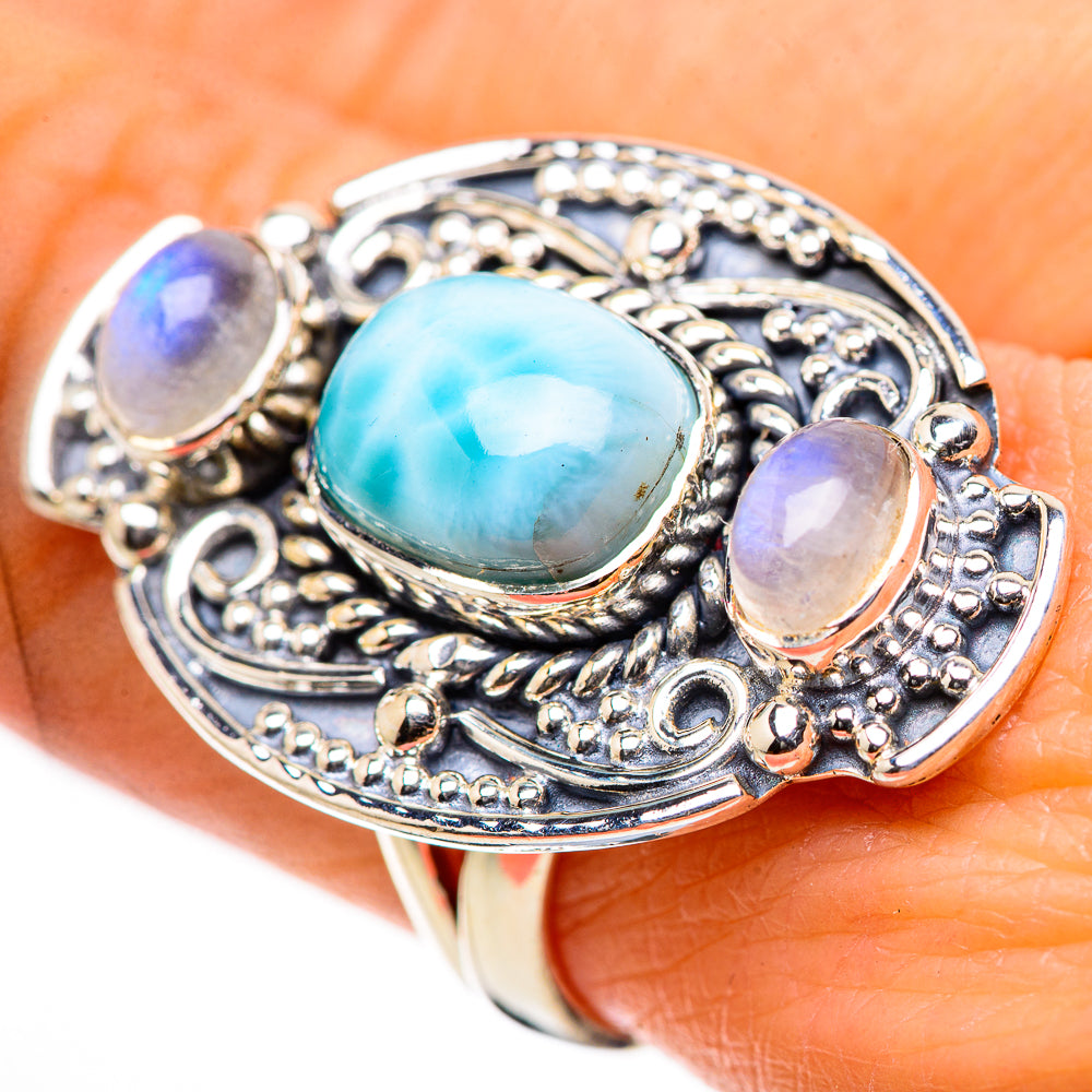 Larimar Rings handcrafted by Anasilvercos - RING133240