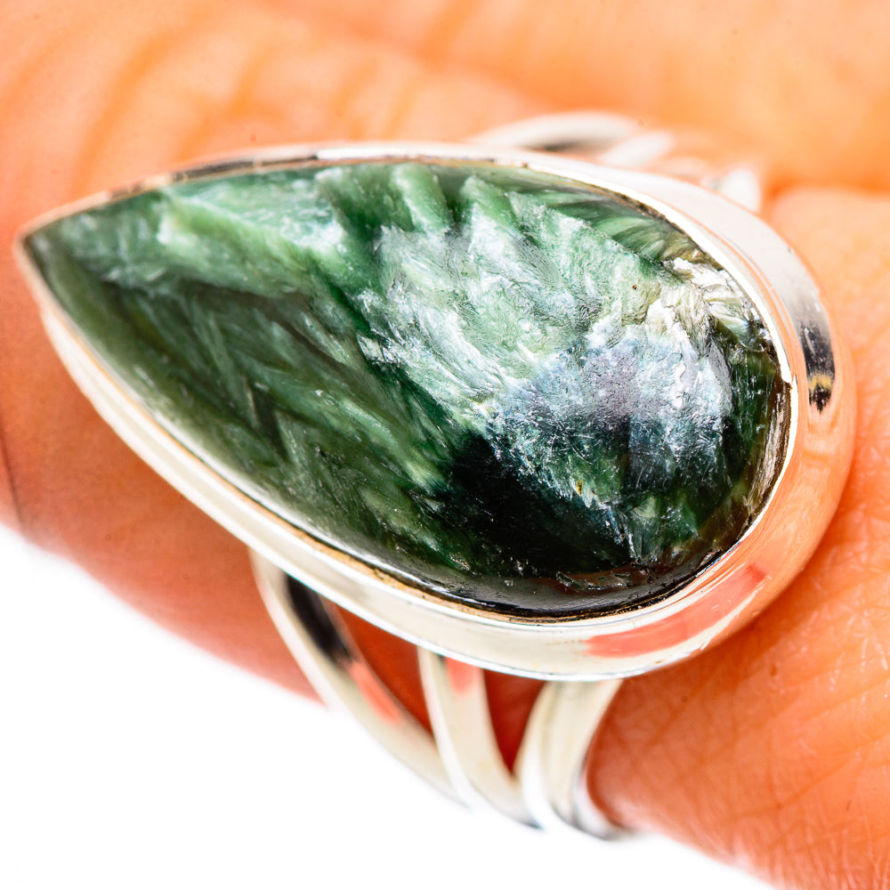 Seraphinite Rings handcrafted by Anasilvercos - RING133244