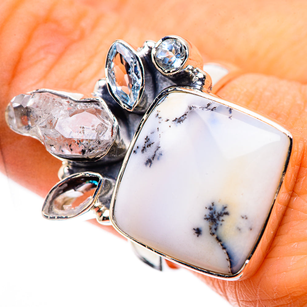 Dendritic Opal Rings handcrafted by Anasilvercos - RING133250