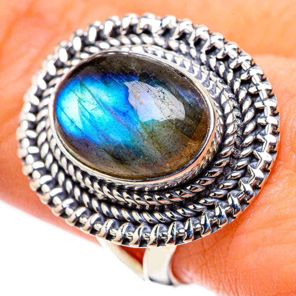 Labradorite Rings handcrafted by Anasilvercos - RING133257