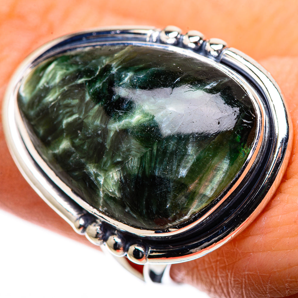 Seraphinite Rings handcrafted by Anasilvercos - RING133261