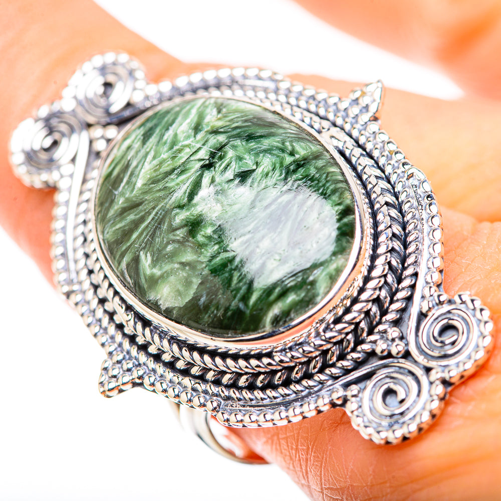 Seraphinite Rings handcrafted by Anasilvercos - RING133265