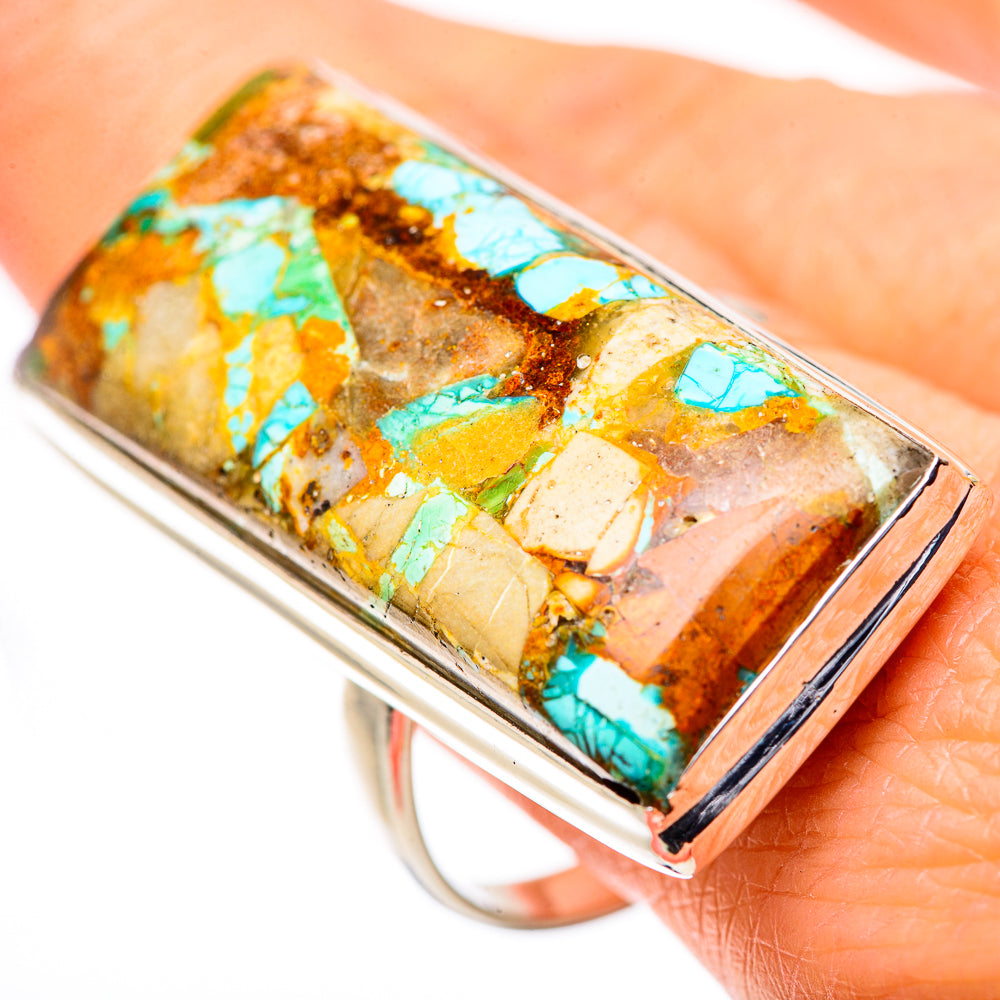 King Mohave Turquoise Rings handcrafted by Anasilvercos - RING133279