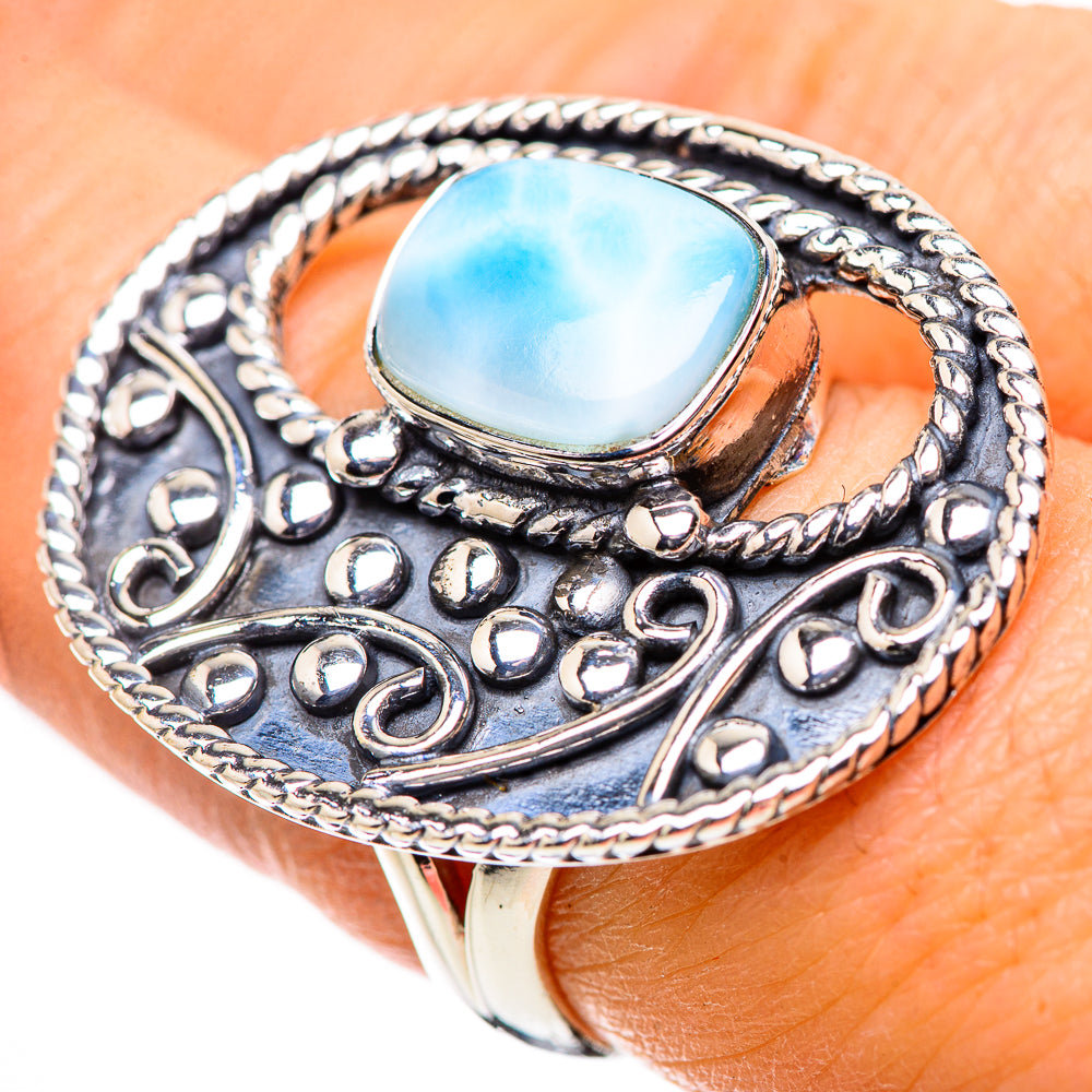 Larimar Rings handcrafted by Anasilvercos - RING133288