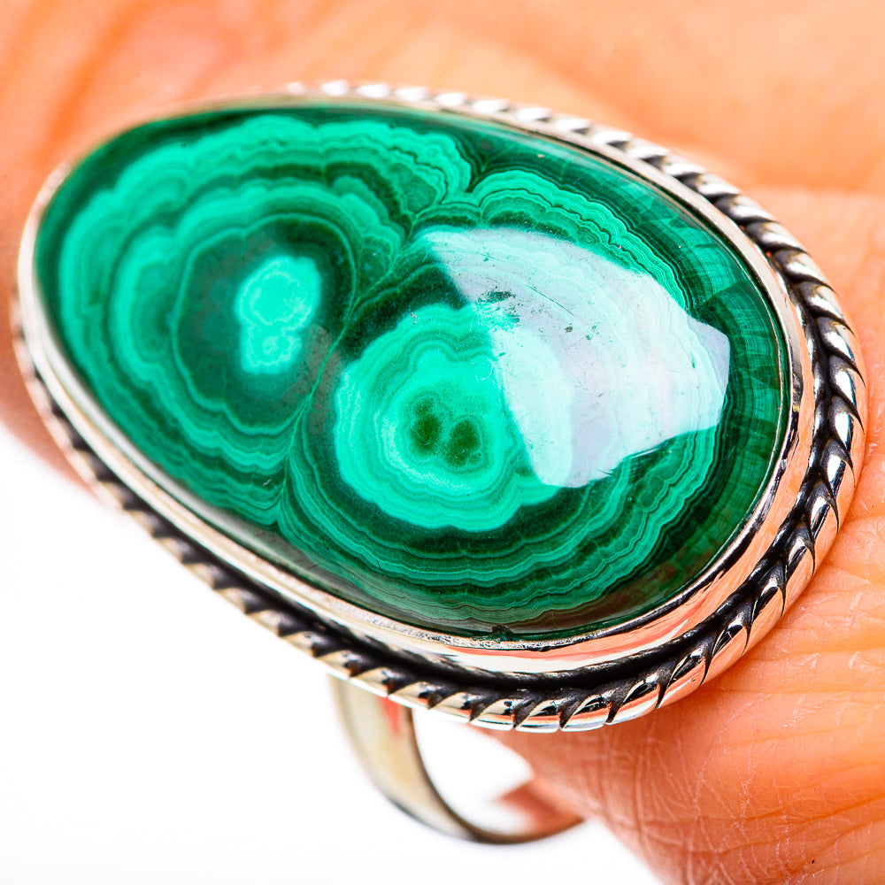 Malachite Rings handcrafted by Anasilvercos - RING133295