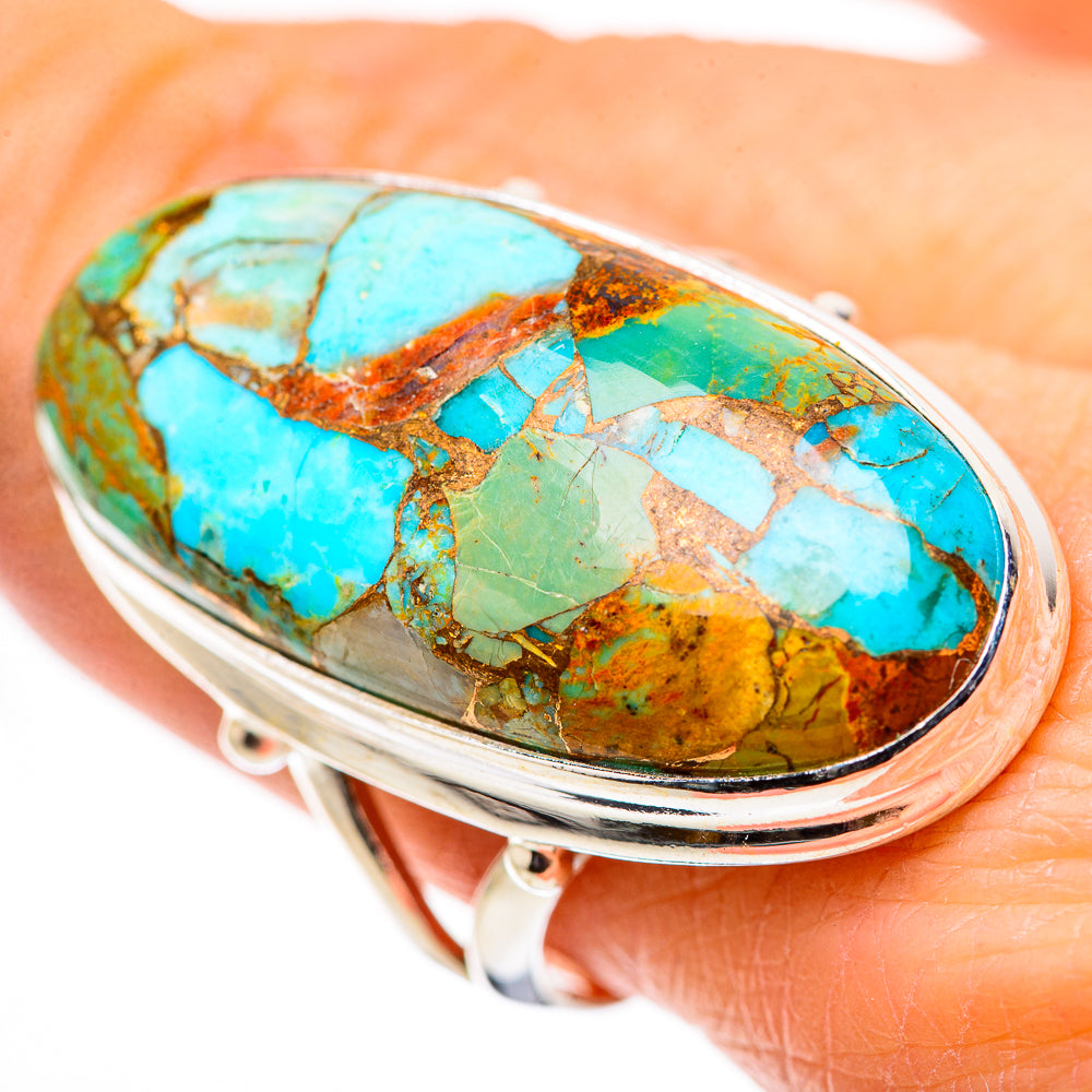 King Mohave Turquoise Rings handcrafted by Anasilvercos - RING133308