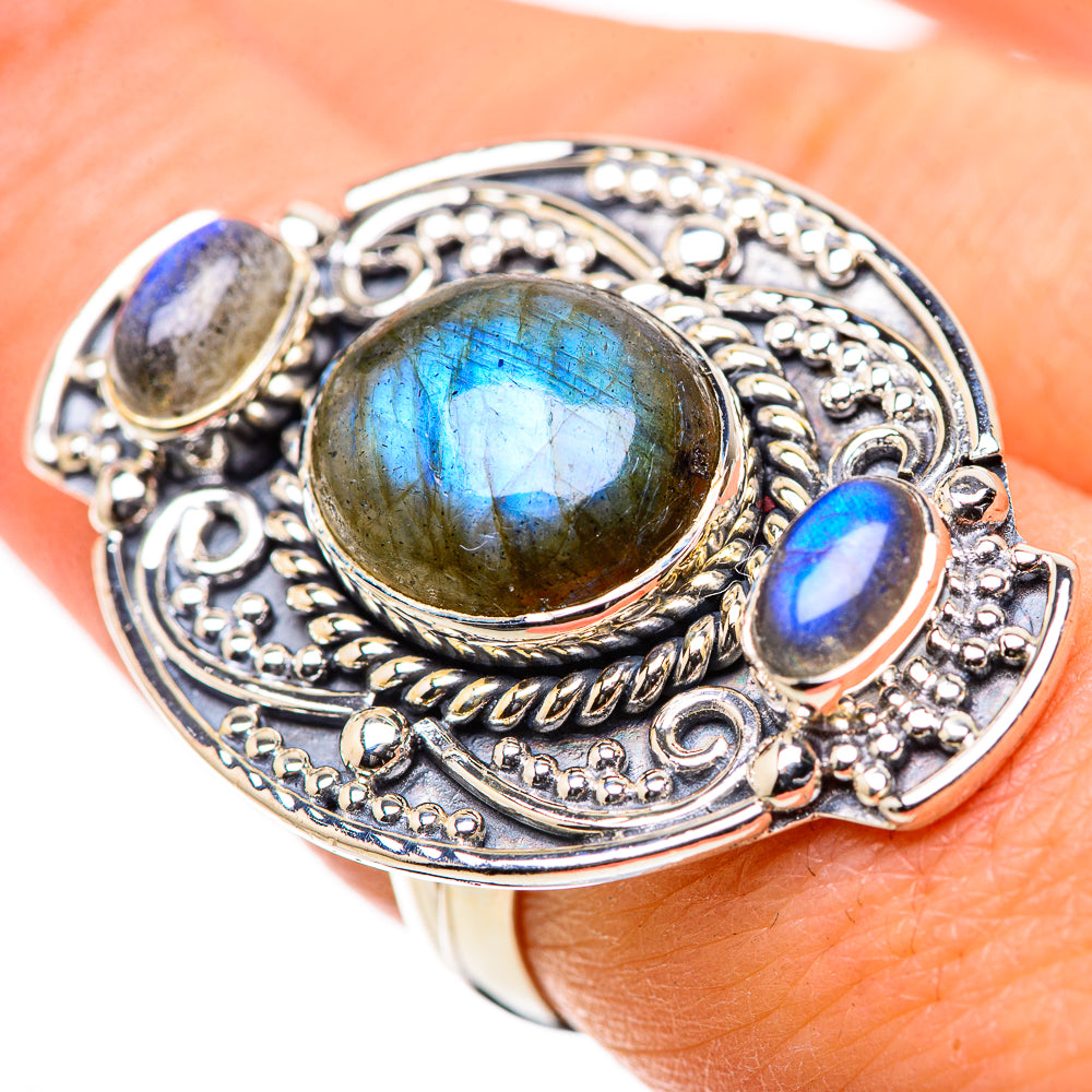 Labradorite Rings handcrafted by Anasilvercos - RING133310