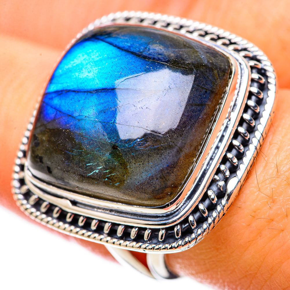 Labradorite Rings handcrafted by Anasilvercos - RING133314