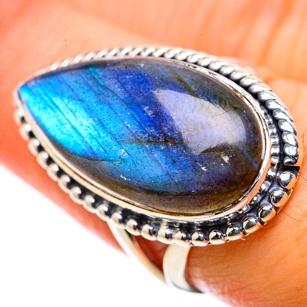 Labradorite Rings handcrafted by Anasilvercos - RING133315