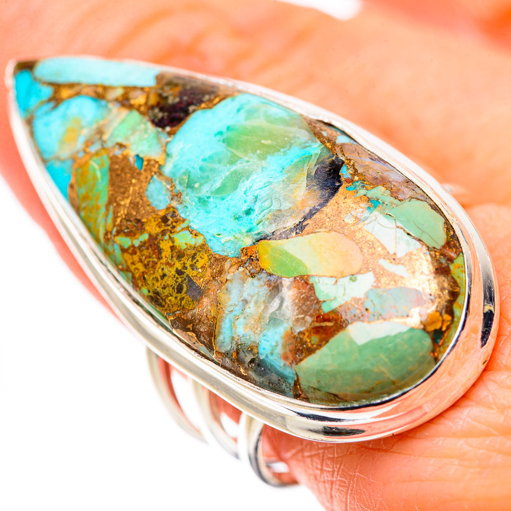 King Mohave Turquoise Rings handcrafted by Anasilvercos - RING133317