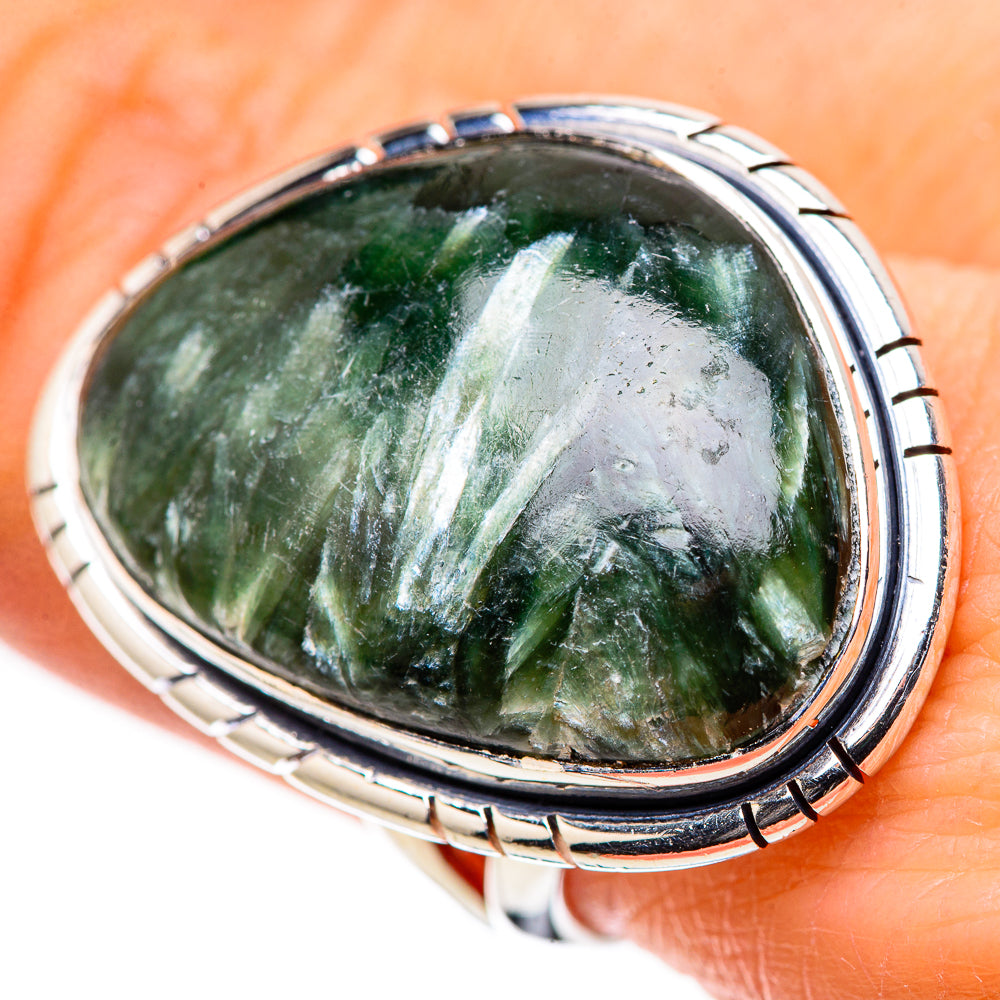 Seraphinite Rings handcrafted by Anasilvercos - RING133318