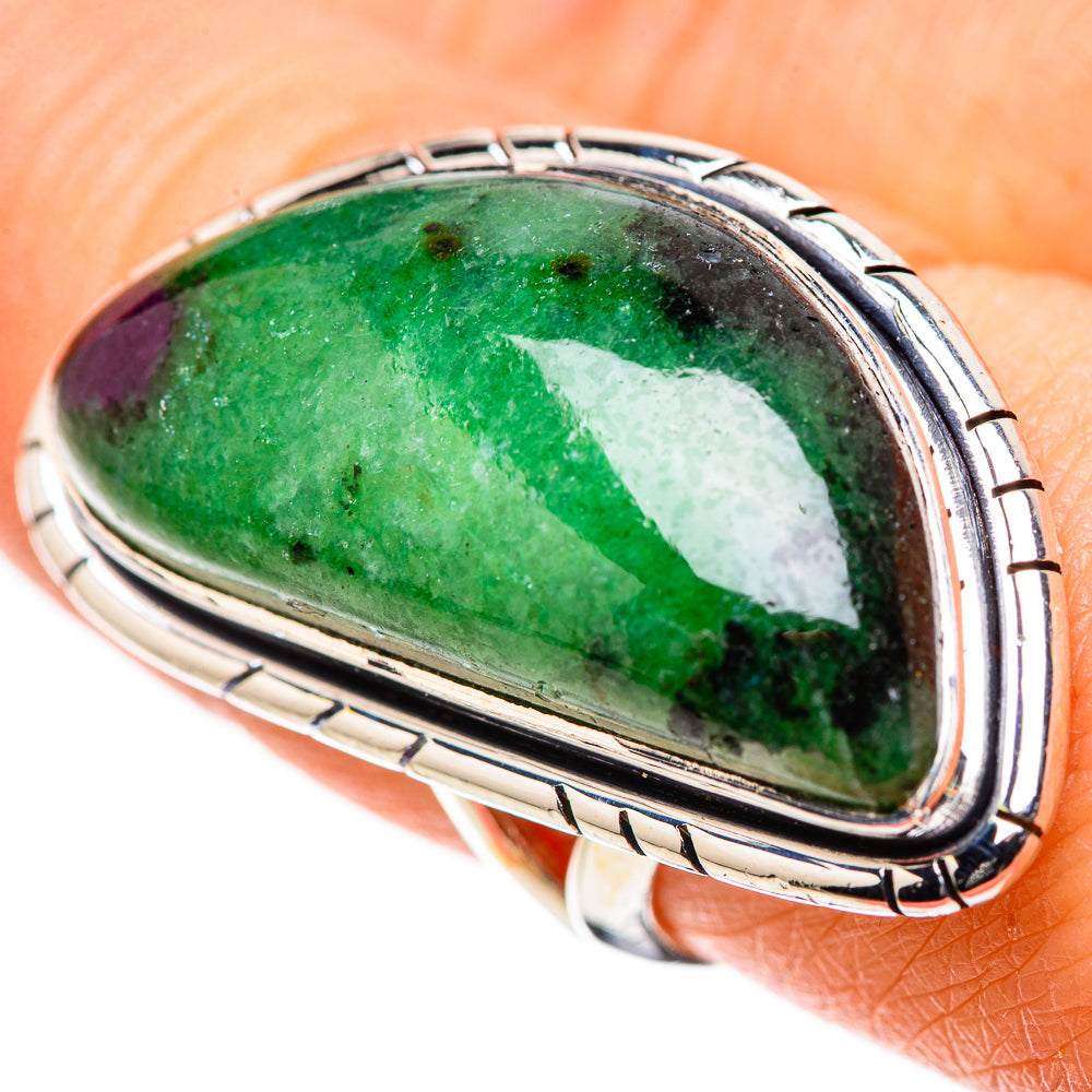 Ruby Zoisite Rings handcrafted by Anasilvercos - RING133321