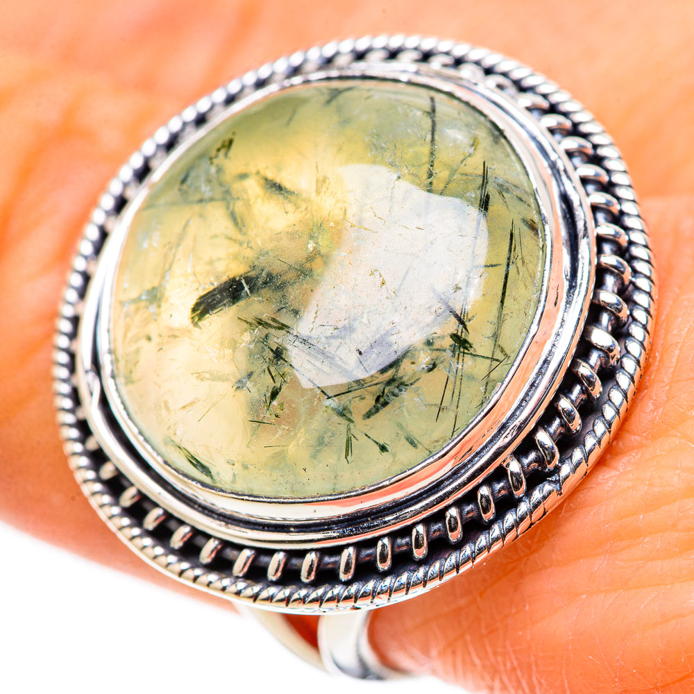 Prehnite Rings handcrafted by Anasilvercos - RING133322