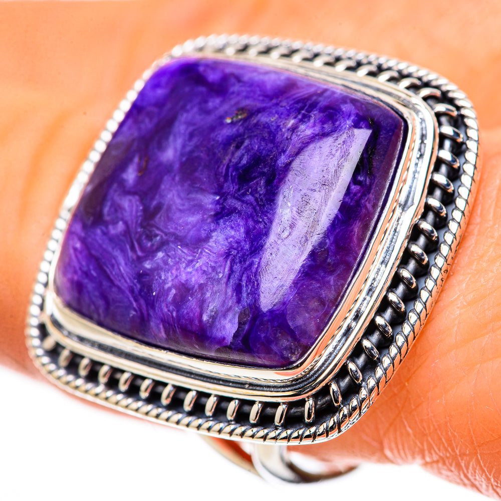 Charoite Rings handcrafted by Anasilvercos - RING133325