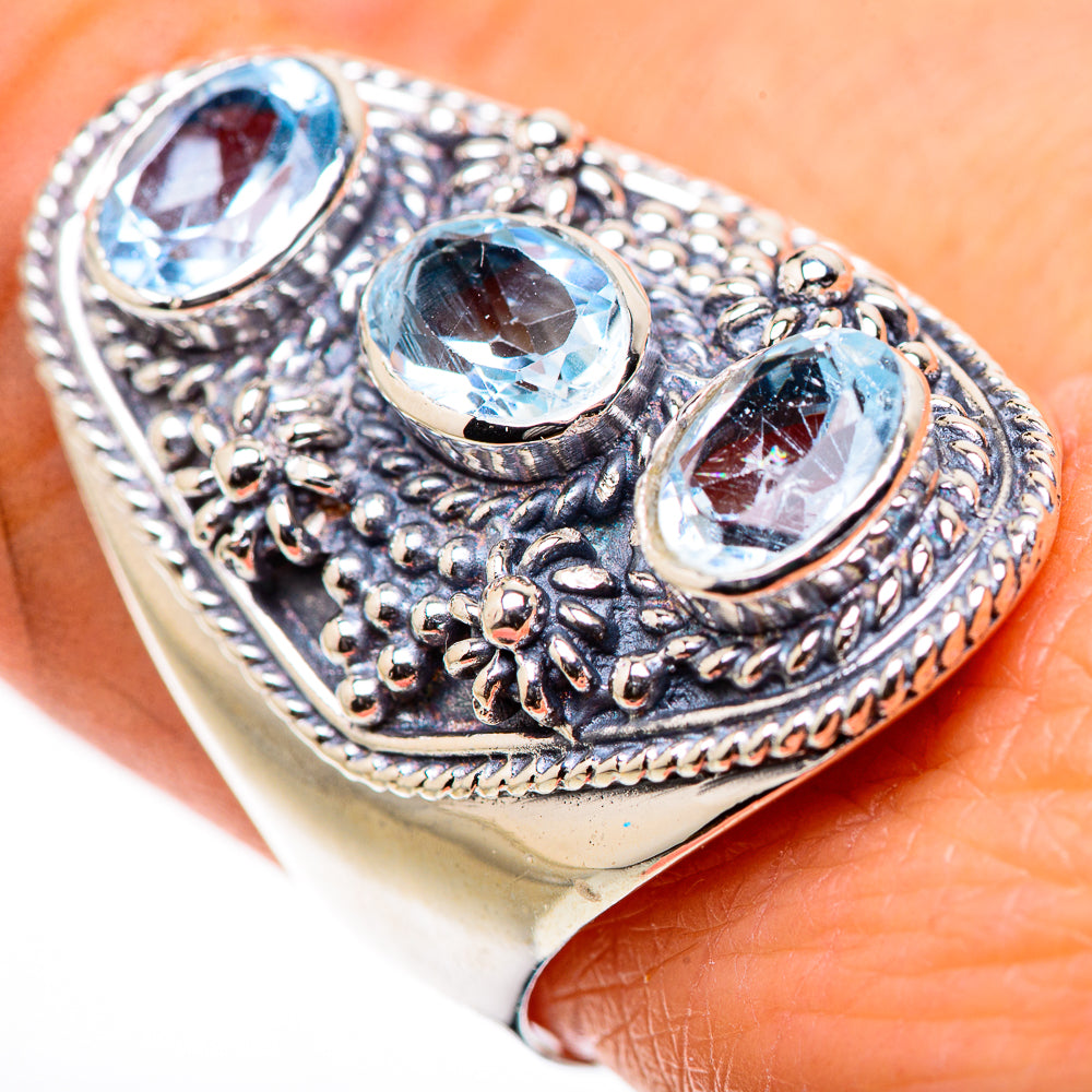 Blue Topaz Rings handcrafted by Anasilvercos - RING133332