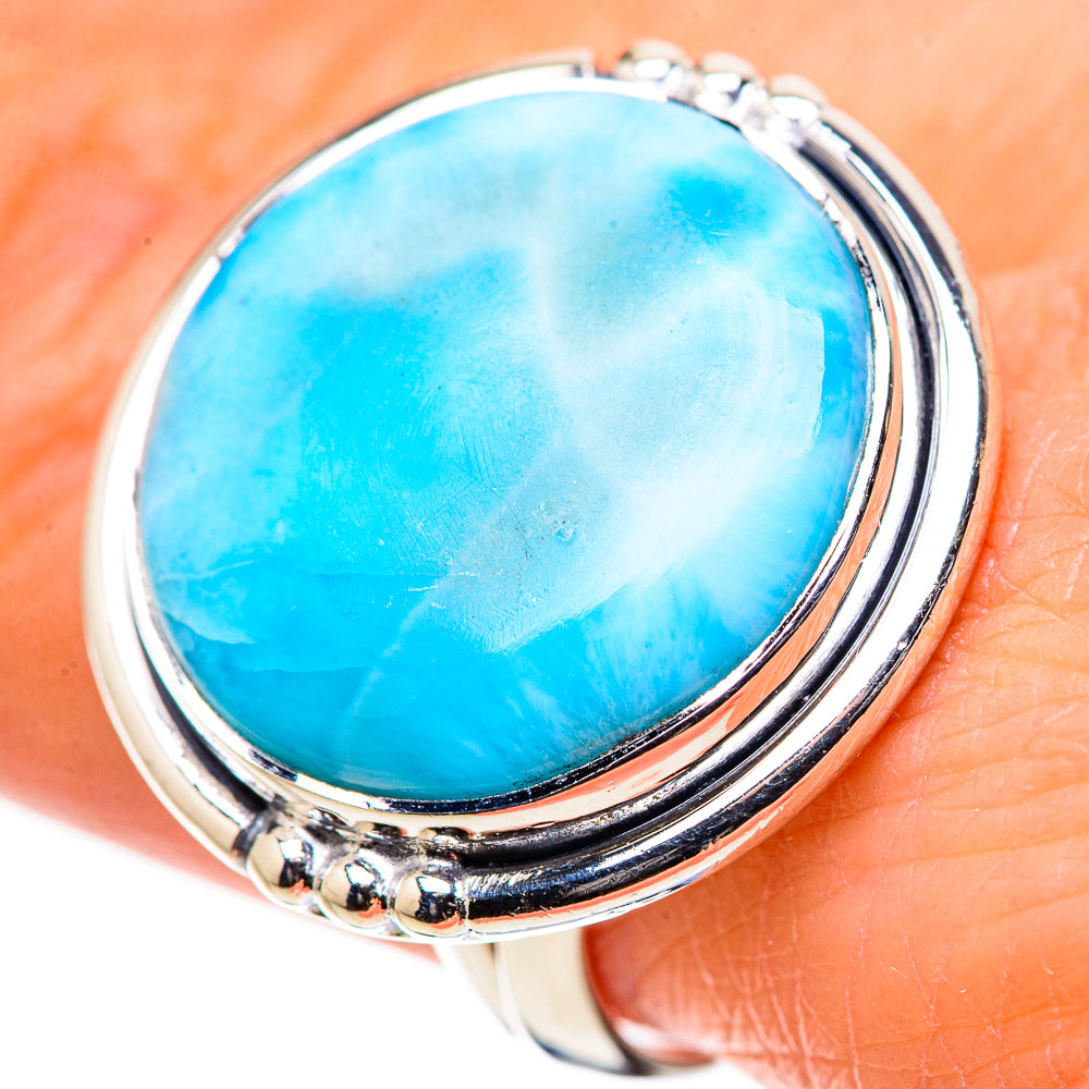 Larimar Rings handcrafted by Anasilvercos - RING133333