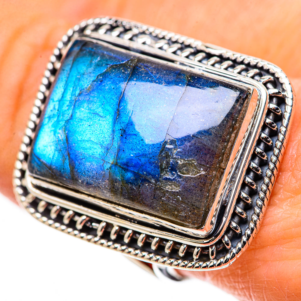 Labradorite Rings handcrafted by Anasilvercos - RING133334