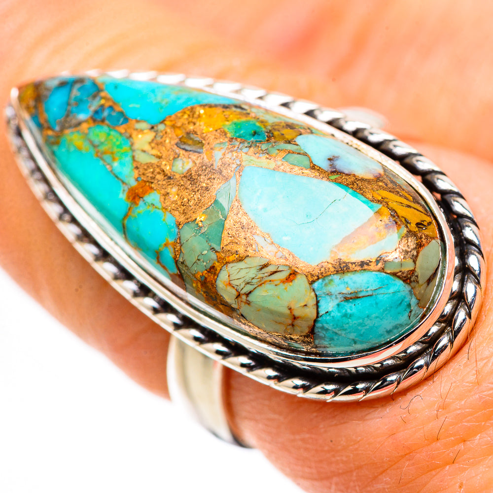 King Mohave Turquoise Rings handcrafted by Anasilvercos - RING133336