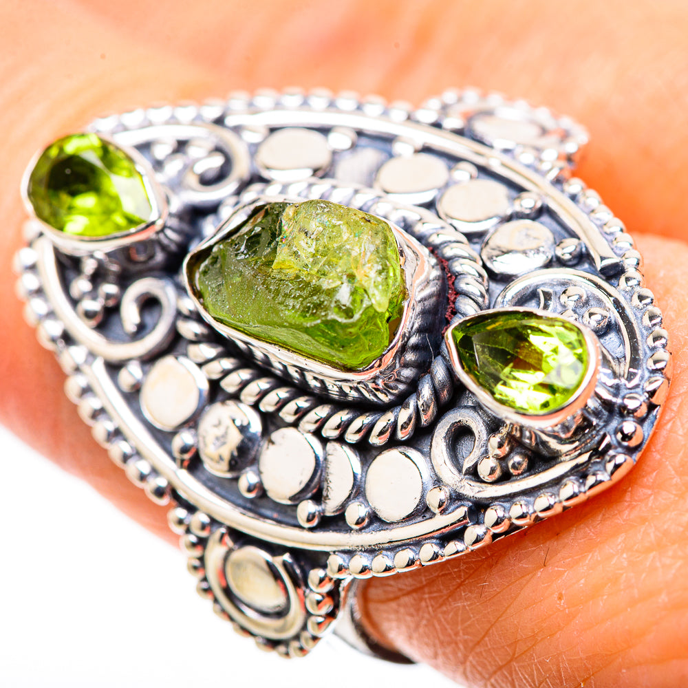 Peridot Rings handcrafted by Anasilvercos - RING133337