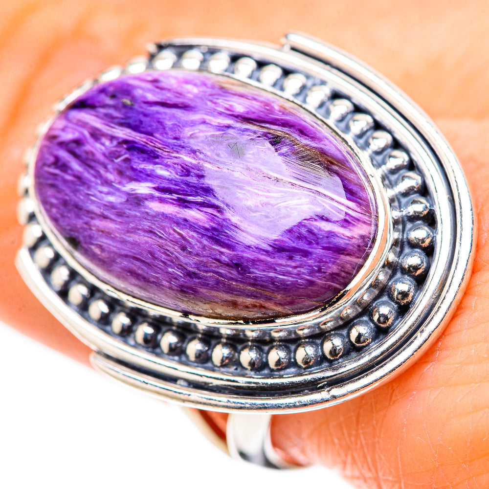 Charoite Rings handcrafted by Anasilvercos - RING133342