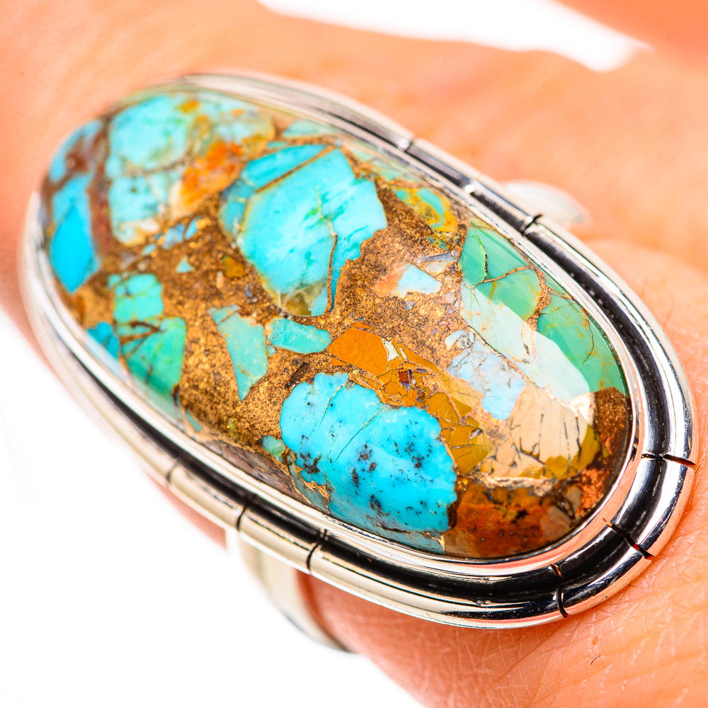 King Mohave Turquoise Rings handcrafted by Anasilvercos - RING133350