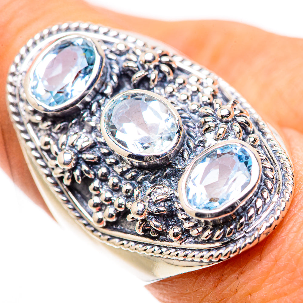 Blue Topaz Rings handcrafted by Anasilvercos - RING133351
