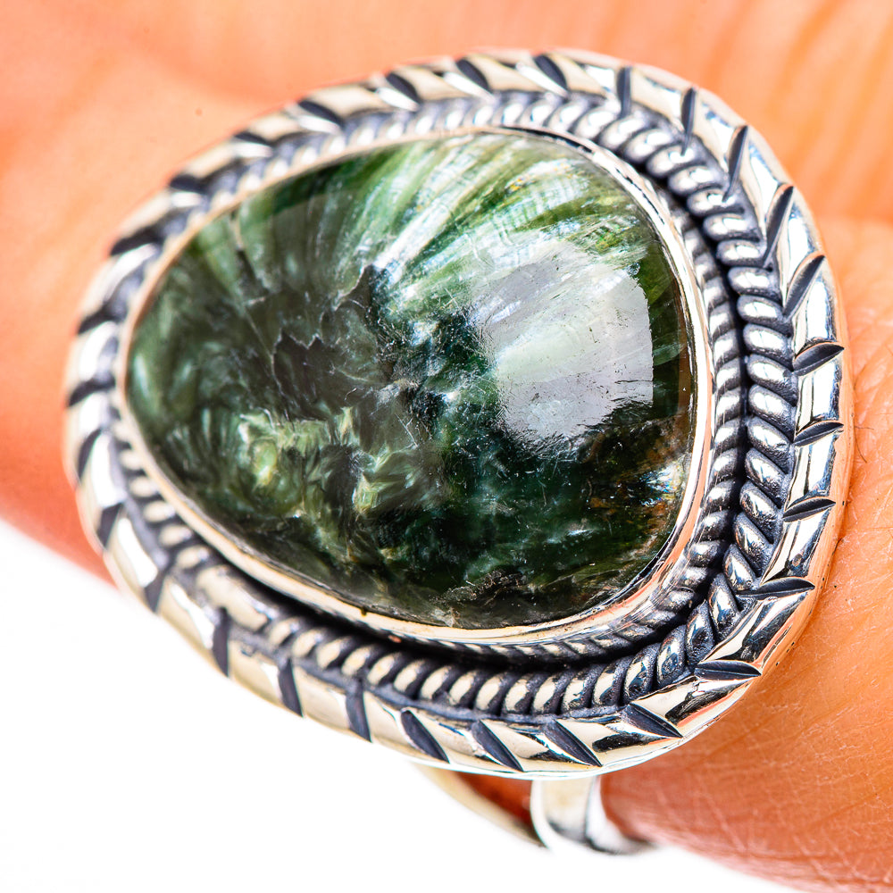 Seraphinite Rings handcrafted by Anasilvercos - RING133352