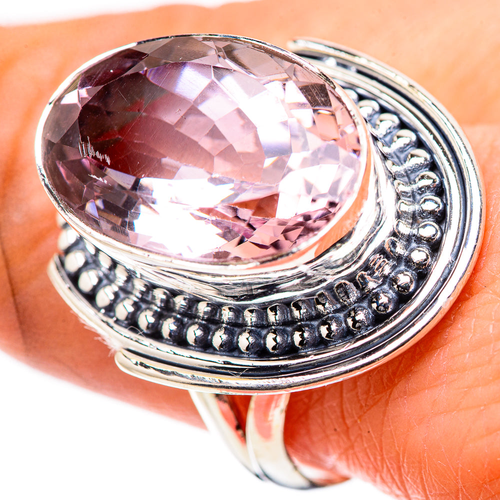 Pink Amethyst Rings handcrafted by Anasilvercos - RING133356