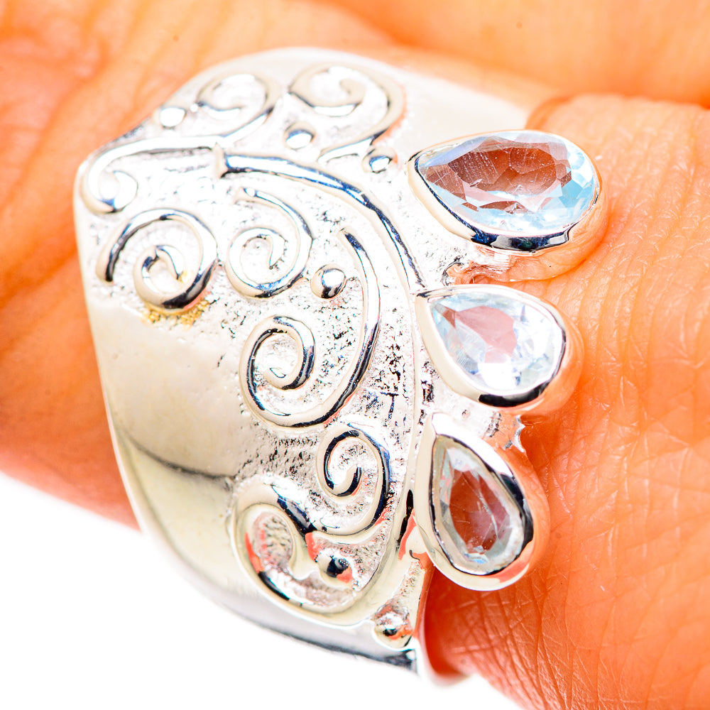 Blue Topaz Rings handcrafted by Anasilvercos - RING133362
