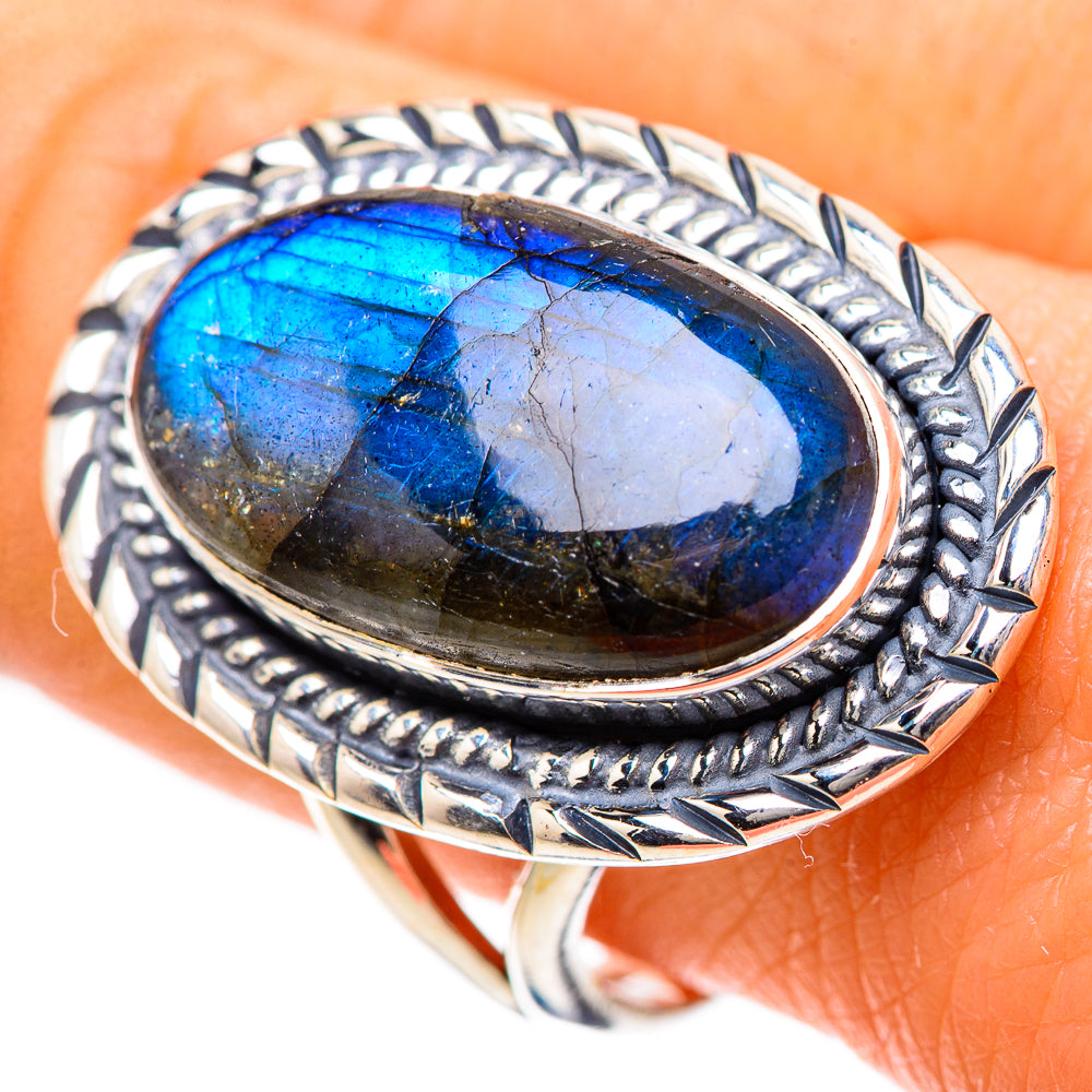 Labradorite Rings handcrafted by Anasilvercos - RING133366