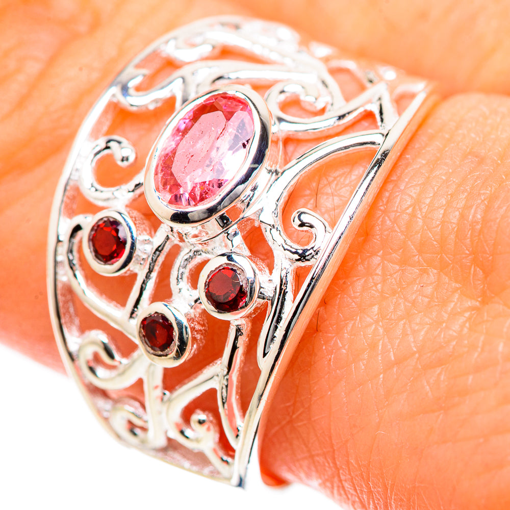 Pink Tourmaline Rings handcrafted by Anasilvercos - RING133394