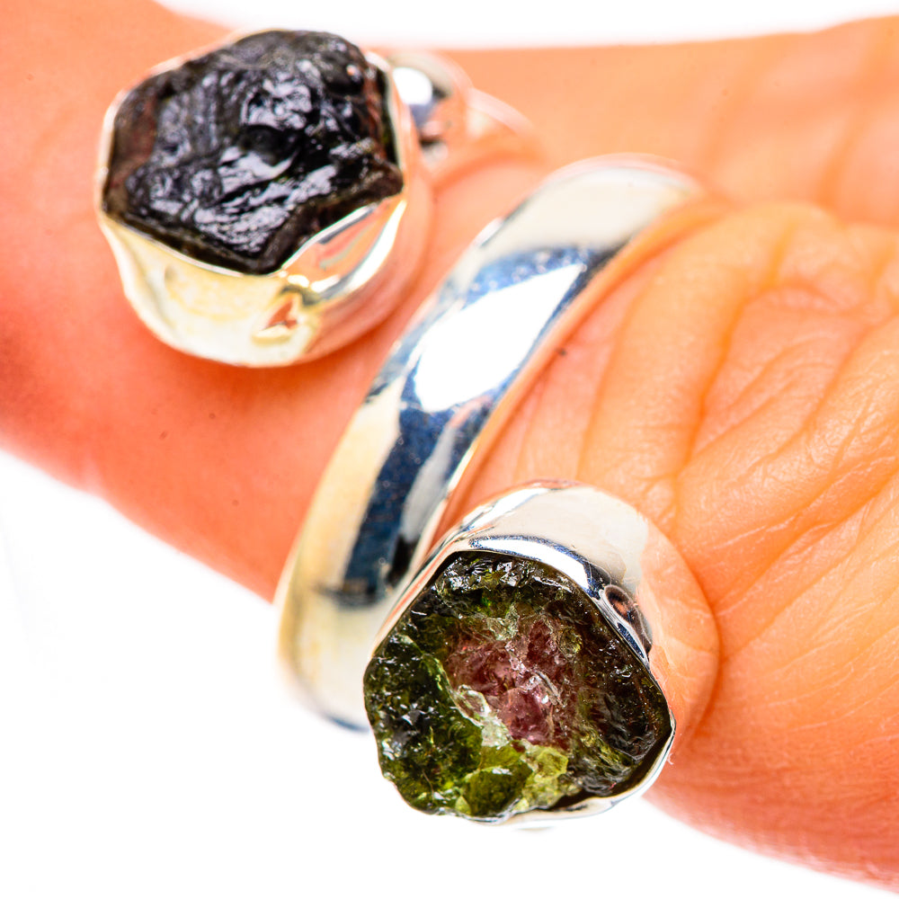 Watermelon Tourmaline Rings handcrafted by Anasilvercos - RING133402