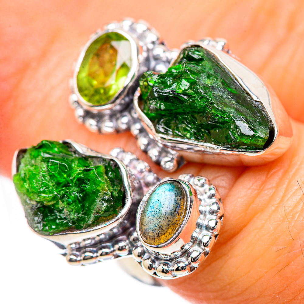 Chrome Diopside Rings handcrafted by Anasilvercos - RING133412