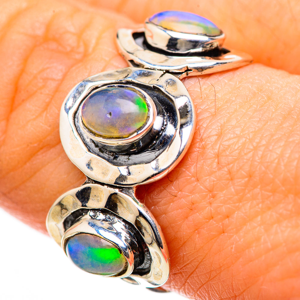 Ethiopian Opal Rings handcrafted by Anasilvercos - RING133425