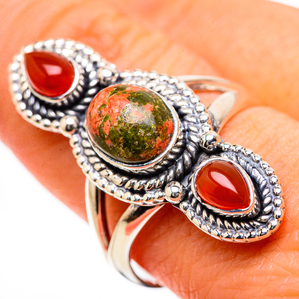 Unakite Rings handcrafted by Anasilvercos - RING133434