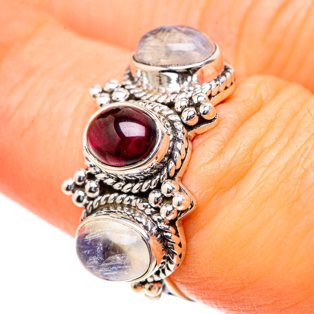 Garnet Rings handcrafted by Anasilvercos - RING133437