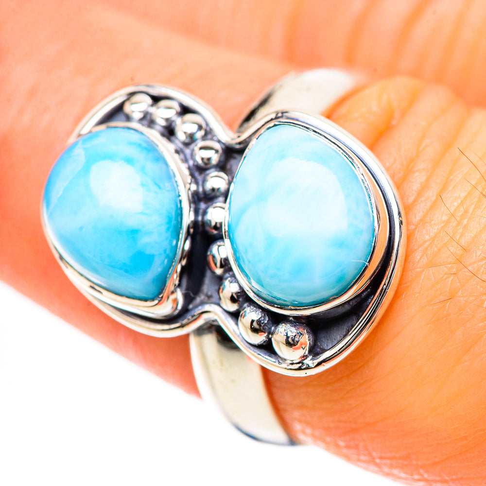 Larimar Rings handcrafted by Anasilvercos - RING133447