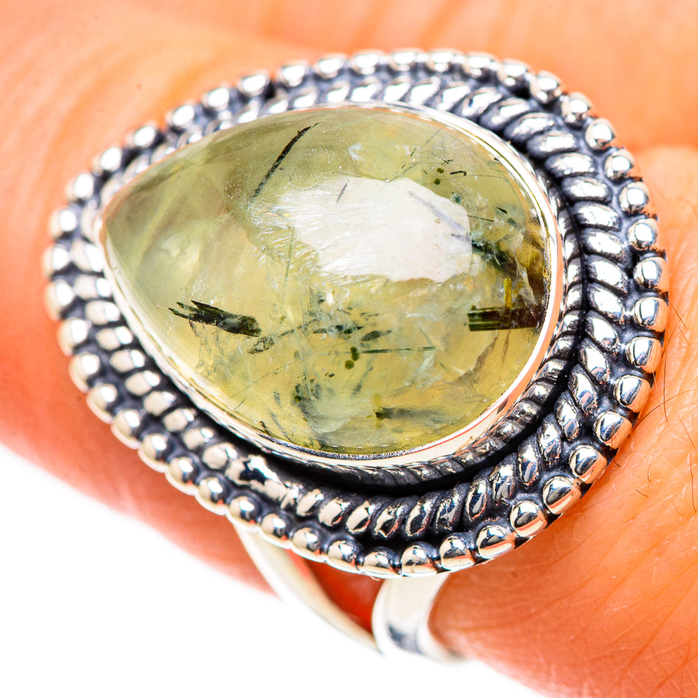 Prehnite Rings handcrafted by Anasilvercos - RING133452