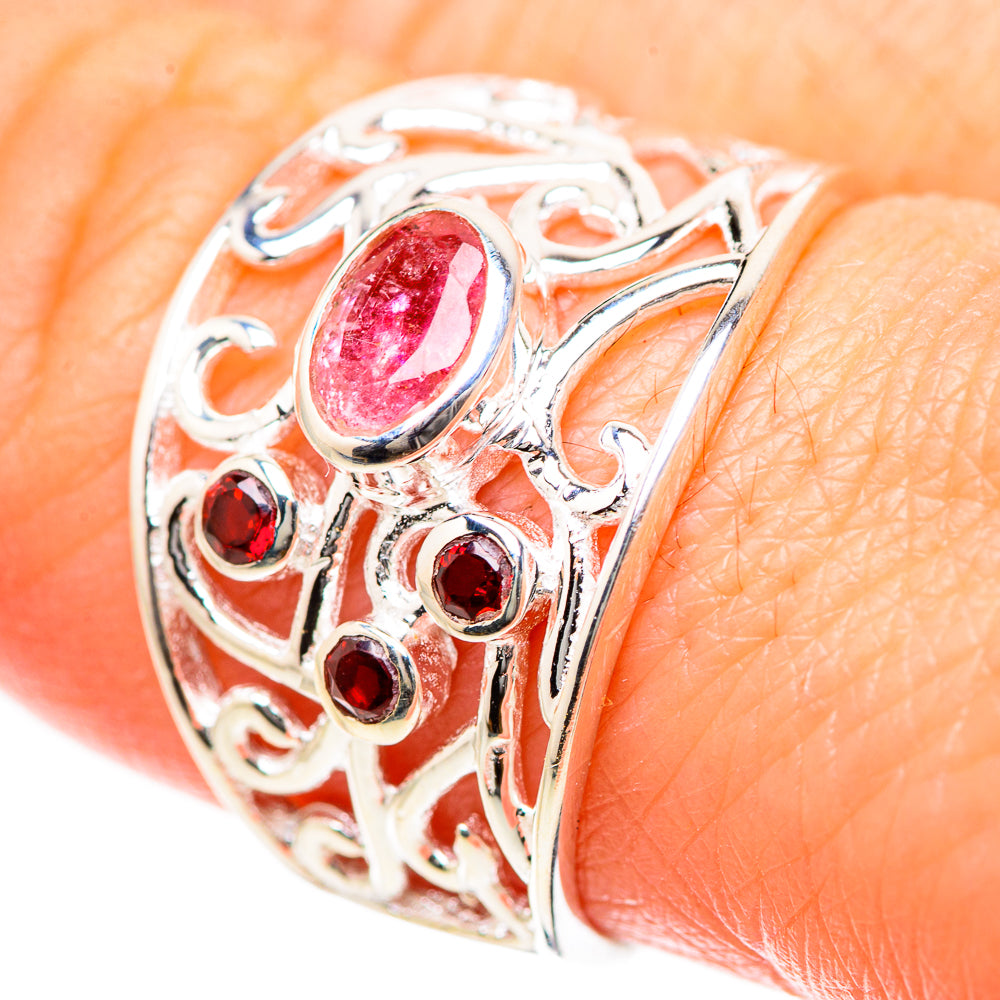 Pink Tourmaline Rings handcrafted by Anasilvercos - RING133456