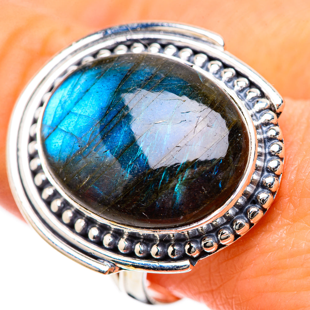 Labradorite Rings handcrafted by Anasilvercos - RING133472