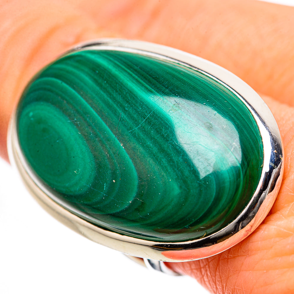 Malachite Rings handcrafted by Anasilvercos - RING133478