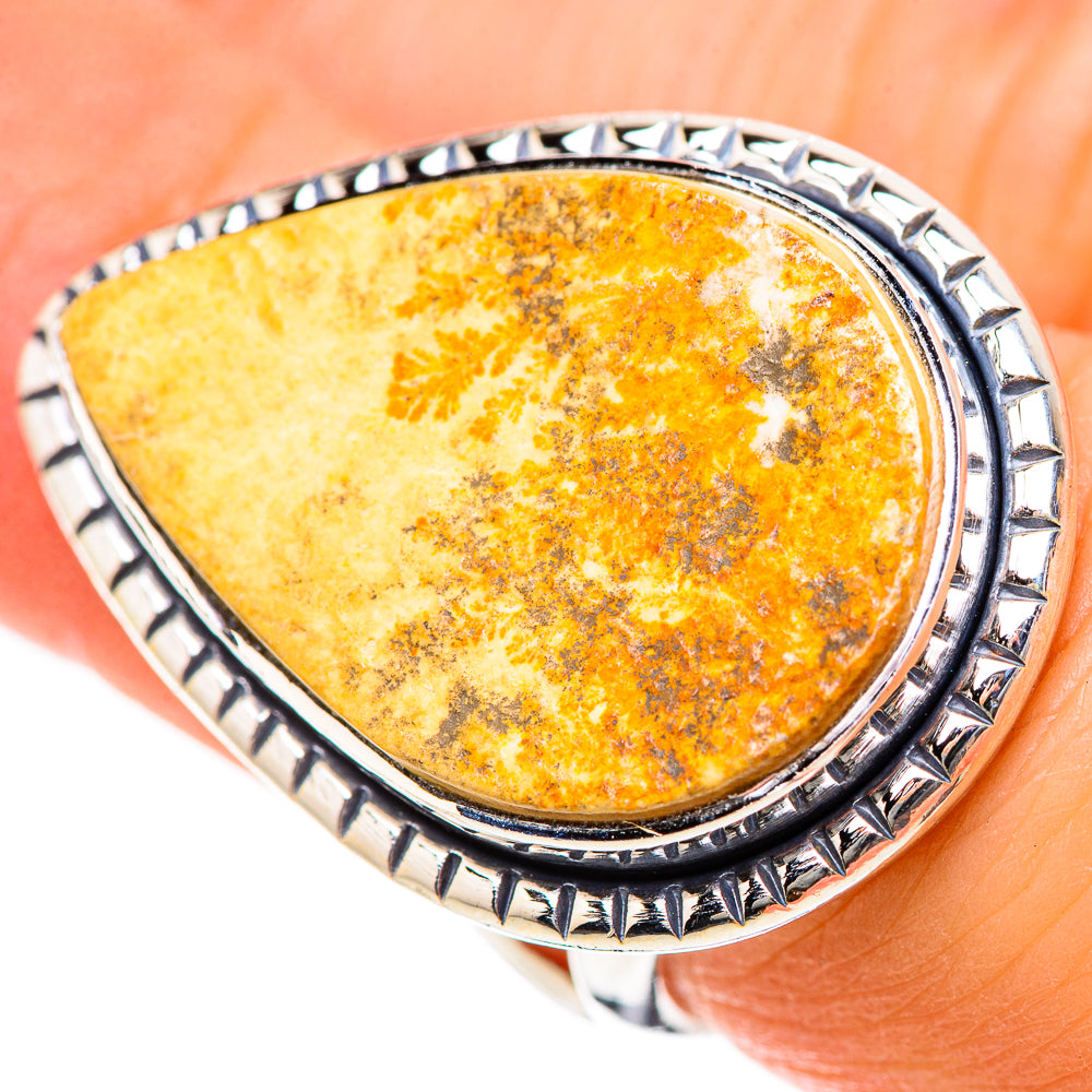 Germany Psilomelane Dendrite Rings handcrafted by Anasilvercos - RING133479