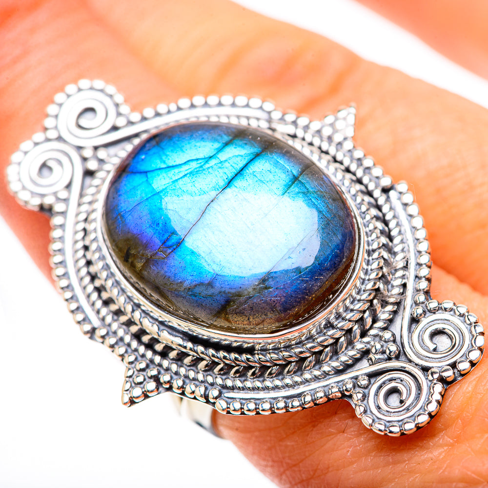 Labradorite Rings handcrafted by Anasilvercos - RING133491