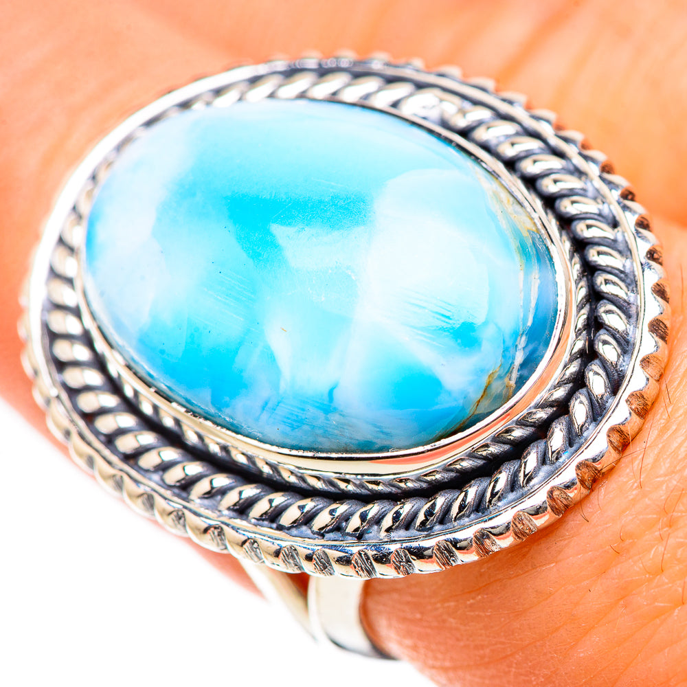 Larimar Rings handcrafted by Anasilvercos - RING133494