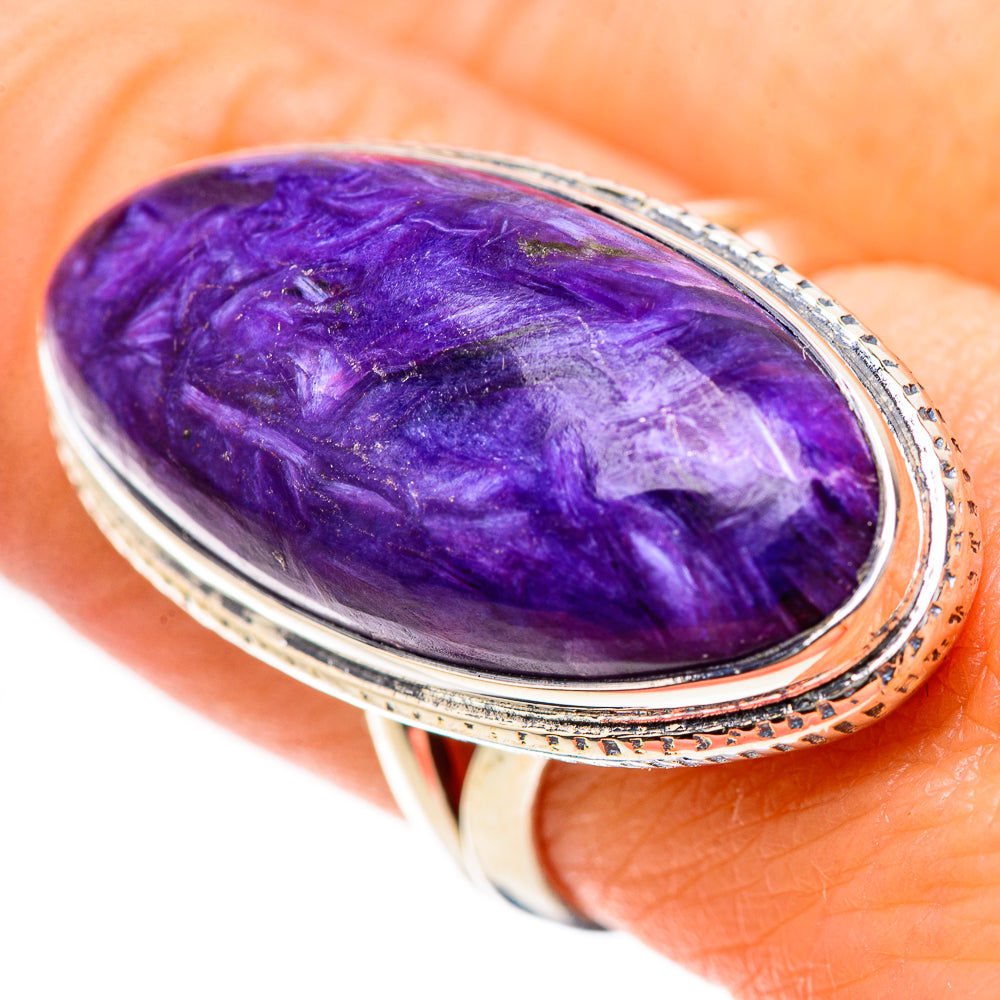 Charoite Rings handcrafted by Anasilvercos - RING133504
