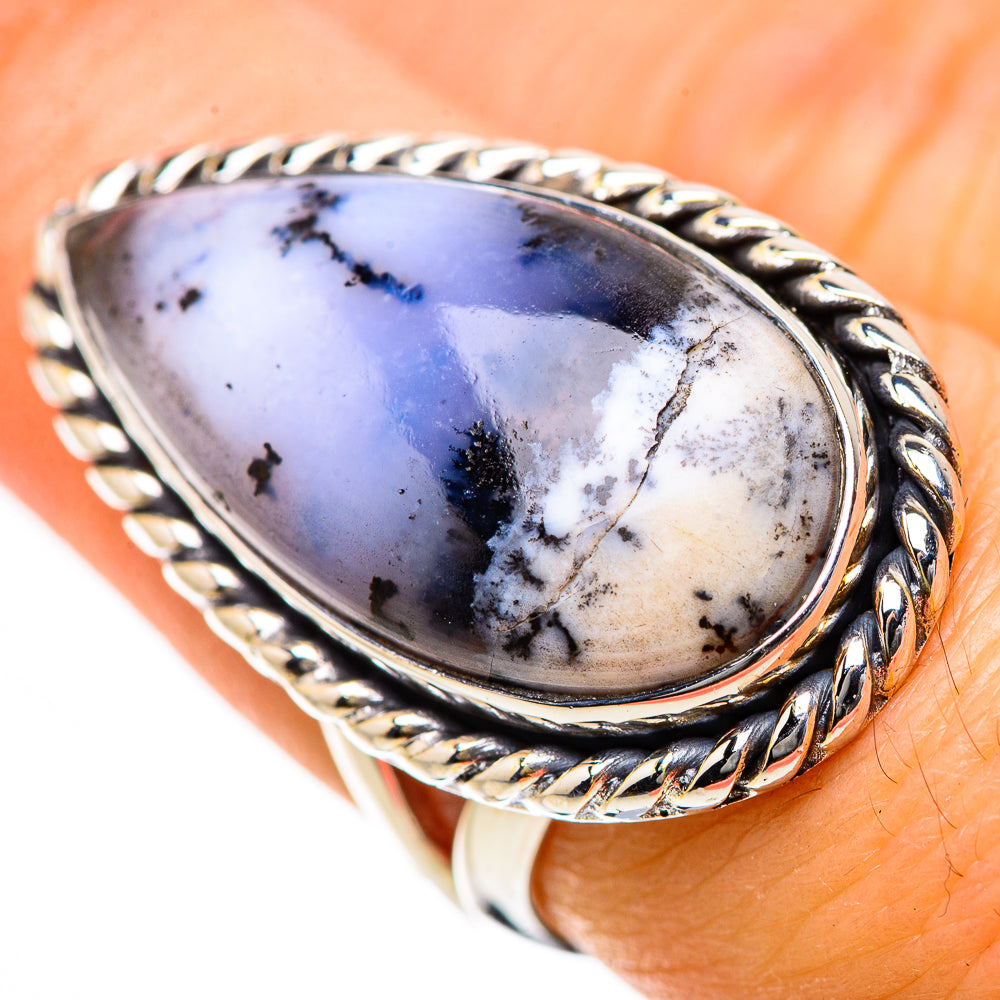 Dendritic Opal Rings handcrafted by Anasilvercos - RING133507