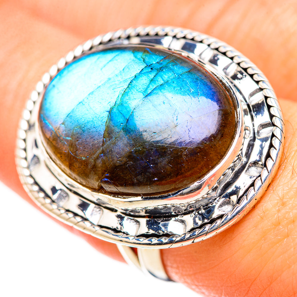 Labradorite Rings handcrafted by Anasilvercos - RING133527