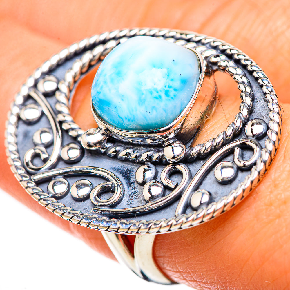 Larimar Rings handcrafted by Anasilvercos - RING133528