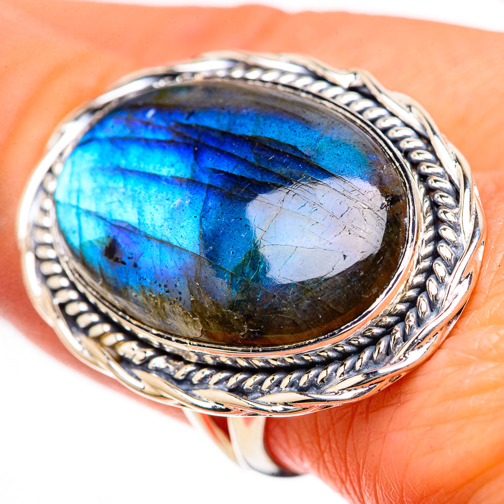 Labradorite Rings handcrafted by Anasilvercos - RING133542