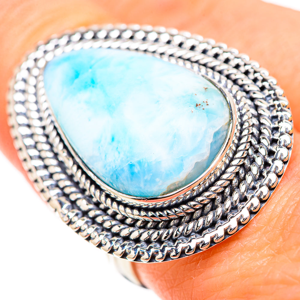 Larimar Rings handcrafted by Anasilvercos - RING133543